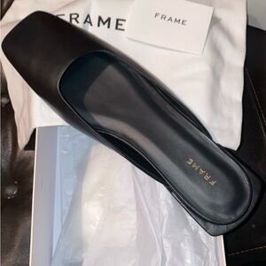 Frame Denim Women's Black Leather‎ Loafers
